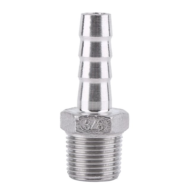 Ccdes Adaptateur de Queue de Boyau, Acier Inoxydable SS304 Raccord de Tuyau à Filetage Mâle Connecteur de Queue de Boyau à Ardillon BSP 1/8 -3/4, Connecteur de Boyau à Ardillon