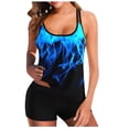 thumbnail image 1 of RKSTN Tankini Bathing Suits for Women Conservative Two Piece Swimsuits Loose Plus Size Floral Printed High Wasited Bathing Suit with Boy Shorts, 1 of 2