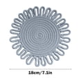 thumbnail image 3 of Nilvkv Woven Insulation Pad Kitchen Flower Shaped Placemat Handmaded Pot Mat Cup Mat Size 7X7 Inches, 3 of 6