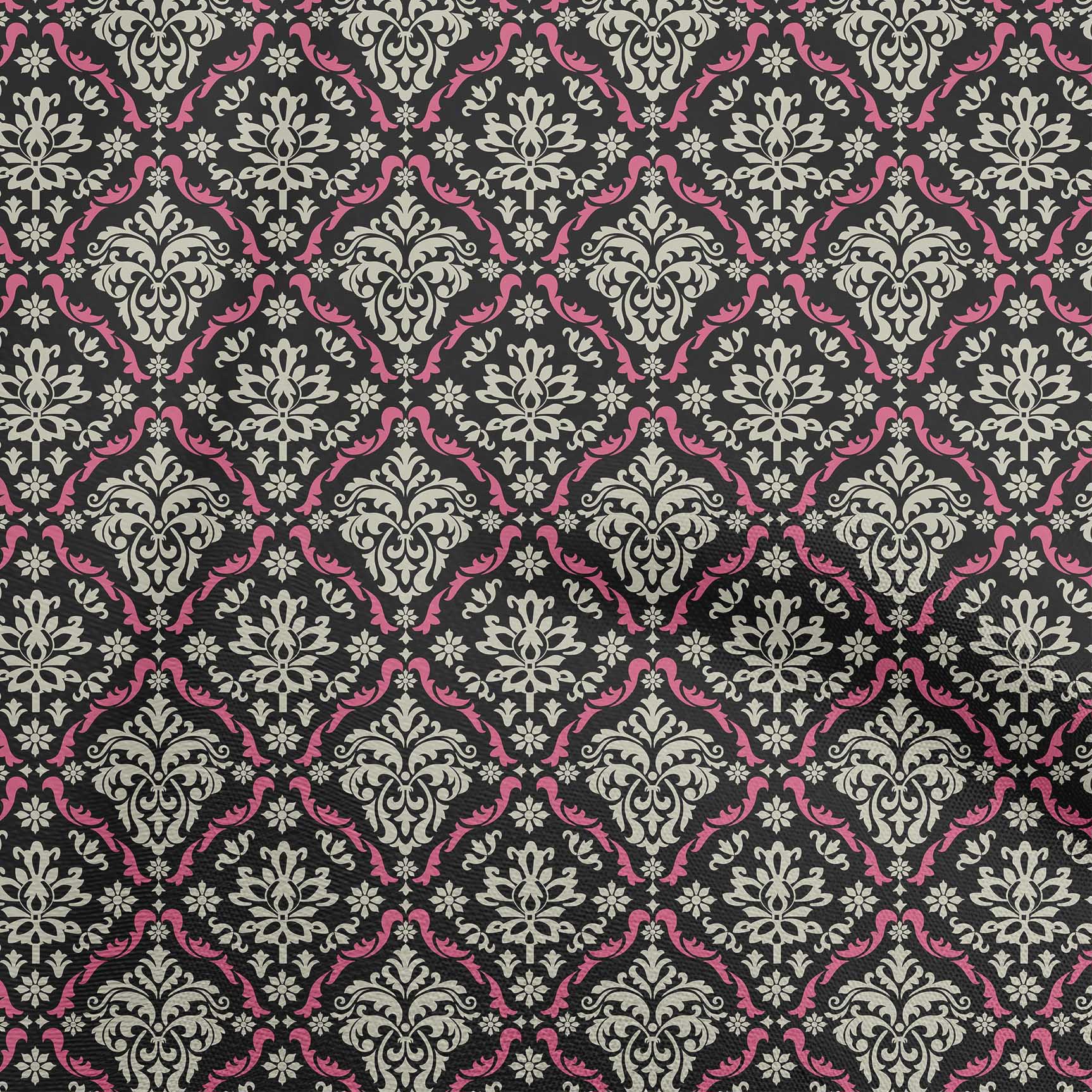 oneOone Velvet Black Fabric Block Sewing Material Print Fabric By The Yard 58 Inch Wide