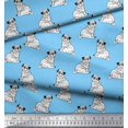 thumbnail image 3 of Soimoi Rayon Crepe Fabric Pug Dog Print Sewing Fabric Yard 46 Inch Wide, 3 of 3