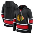 thumbnail image 2 of Men's Chicago Blackhawks Puck Deep Lace-Up Pullover Hoodie - Black, 2 of 3