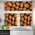 thumbnail image 5 of Halloween Pumpkin Kitchen Curtains and Valances 3 Piece Set,Valance Curtains for Kitchen Windows Kitchen Curtains Tiers and Valances for Cafe Living Room Window Decor, 5 of 5