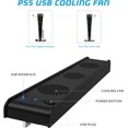 thumbnail image 4 of SURJDE Cooling Fan for PS5/Playstation 5 Digital Edition & Ultra HD Game Console, USB External Cooler 3 Fan Temperature Control Mini Cooling System (Black), 4 of 7
