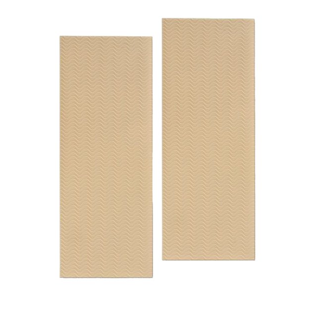 Z-159 Beige Wave Pattern Sole Anti Slip Tape 2Pcs Flexible Pvc With Adhesive Aid Design