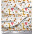 thumbnail image 1 of Soimoi Rayon Fabric Balloon,Floral & Cute Animals Cartoon Print Fabric by Yard 56 Inch Wide, 1 of 3