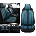 thumbnail image 2 of Maidao Car Seat Covers Full Set for FIAT for Panda 2011-Present 5 Seats Leather Compatible Airbag Water Resistant Front Rear Cushion Protector Black and Blue, 2 of 8