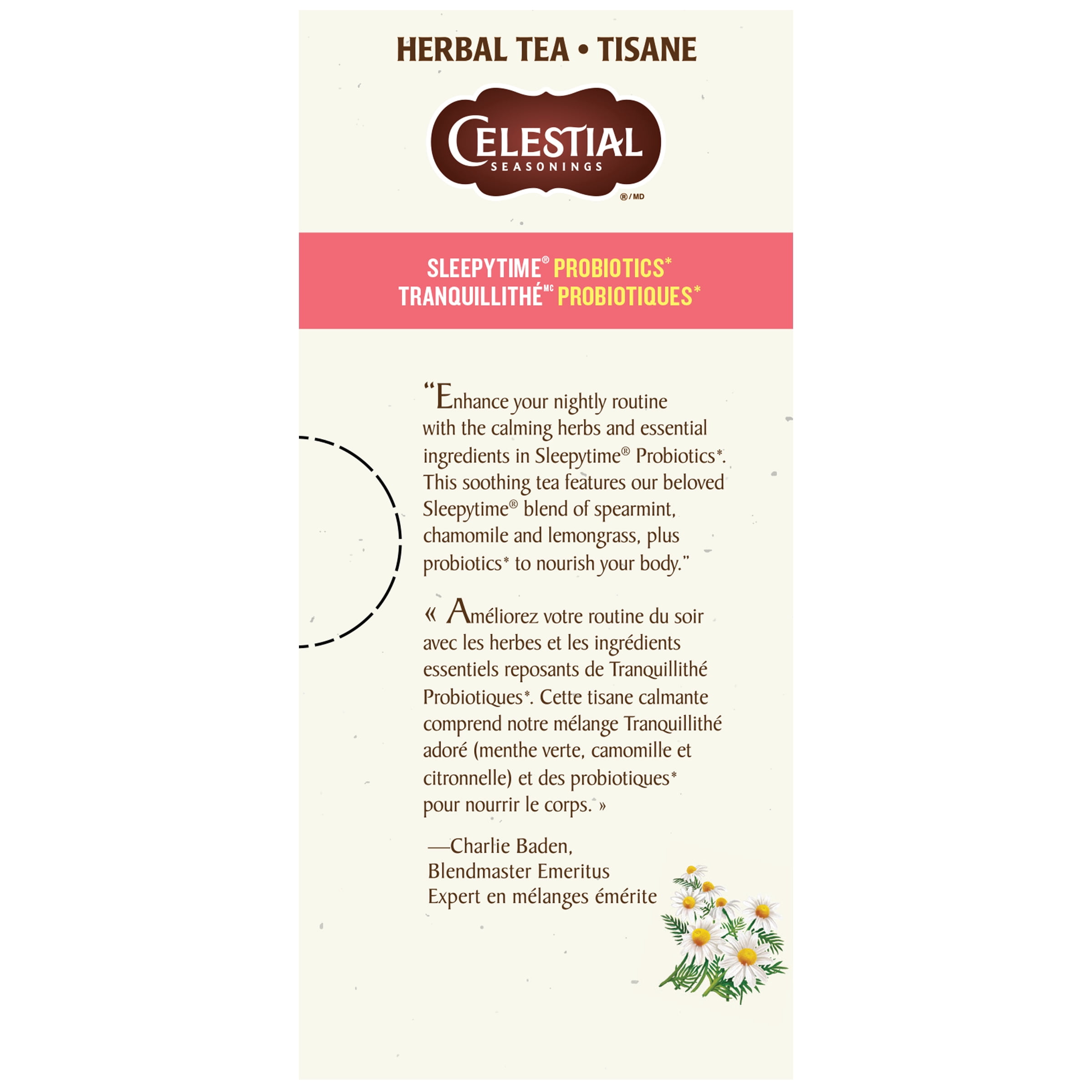 Celestial Seaonings Sleepytime Probiotique, Herbal Tea,