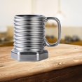 thumbnail image 2 of simhoa bhuuno 301-400ml Coffee Mugs Screw Shape Industrial Style Teacup Collection for Silver, 2 of 8