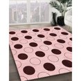 thumbnail image 3 of Ahgly Company Machine Washable Indoor Rectangle Transitional Light Rose Pink Area Rugs, 5' x 8', 3 of 7