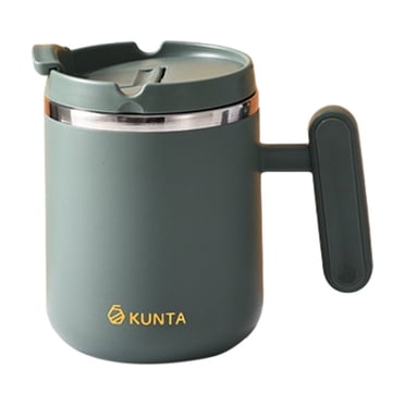 Tasse à Café de Voyage Tasse en Acier Inoxydable avec Couvercle et Poignée 450 ml Tasse Réutilisable à Double Isolation pour la Maison, le Bureau et le Voyage Tasses à Café Tasses de Déjeuner Tasse à Café Isolée