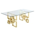 thumbnail image 2 of Heavenly Collection Glass Dining Table In Gold For Dining Area, 2 of 9