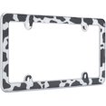 thumbnail image 3 of Cruiser Accessories Cow Print License Plate Frames, Black/White, 3 of 4