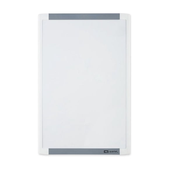 Quartet Magnetic Dry-Erase Board, Plastic Frame, Whiteboard, 17” x 11”