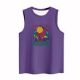 thumbnail image 3 of Débardeur pour Femmes Mode Décontractée Blouses Imprimées Baseball Col Rond T-Shirt Sans Manches, 3 of 4
