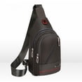thumbnail image 2 of LSLJS Petit Sac Bandoulière à la Poitrine, Sac d'Épaule de Voyage, Sac de Jour Décontracté, Sac à Bandoulière pour Hommes Femmes avec Trou pour Écouteurs, Imperméable, Sac Banane, 2 of 7