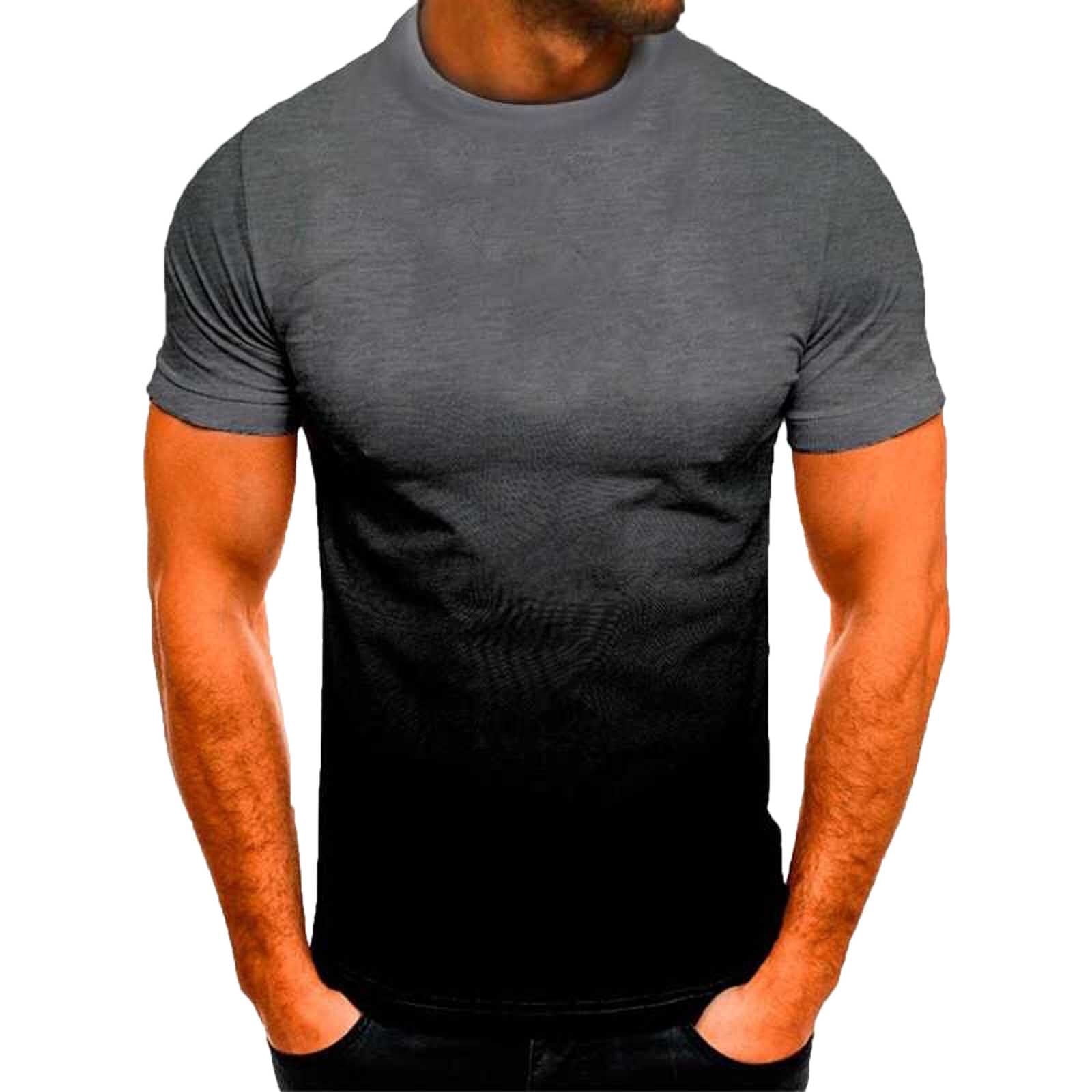 EGNMCR T-shirts pour Hommes Hommes Manches Courtes Imprimé Col Rond Chandail T-Shirt Blouse