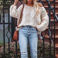 thumbnail image 5 of RKSTN Sweaters for Women Mode Manches en Vrac Pull Tops Chemisier Tricoté Pull Automne Sweaters, 5 of 5