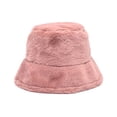 thumbnail image 1 of Womens Solid Color Winter Thermal Windproof Bucket Fisherman Hat For Women For Girls, 1 of 3