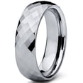 thumbnail image 2 of Men's 6MM Multi-faceted Tungsten Carbide Wedding Band Ring, 2 of 4