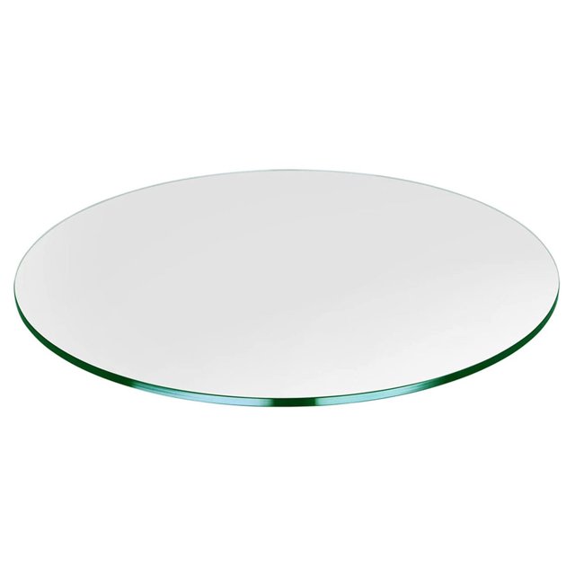 Dulles Glass 23 Inch Round 1/4 Inch Thick Tempered Glass Table Top
