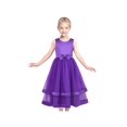 thumbnail image 2 of Robe de Fille Fleur Violette Princesse Mariage Vintage Formelle 8 Ans, 2 of 5