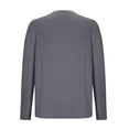 thumbnail image 5 of HAiming Chandails à Manches Longues pour Hommes, Décontractés, Couleur Unie, Col Rond, Chandail à Enfiler, Hauts de Base, Grande Taille, Pyjamas Doux, Vêtements de Détente, 5 of 5