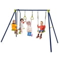 thumbnail image 1 of Gymax 440 lbs Swing Set 3-in-1 Kids Swing Stand w/ Swing Gym Rings Glider for Backyard, 1 of 10