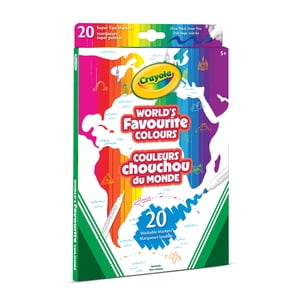 Crayola Le monde Favourite Colours Super Conseils Marqueurs, 20 Nombre