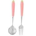 thumbnail image 1 of 2pcs Easter Themed Children's Flatware Adorable Cartoon Carrot Fork Spoon Cutlery Utensils, 1 of 8