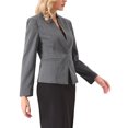 thumbnail image 4 of INSPIRE CHIC Women's Office Blazer Collarless Long Sleeve Formal Work Suit Jacket XL Grey, 4 of 5