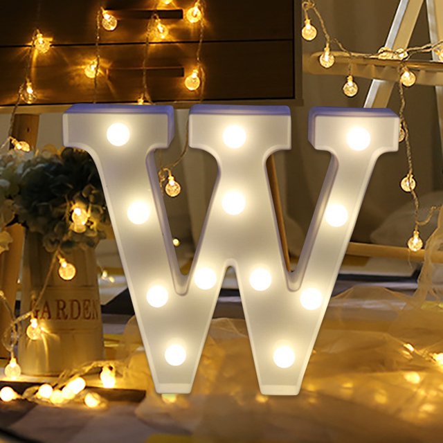 Birdeem Alphabet Led Letter Lights Light Up White Plastic Letters Standing Hanging A-M &