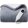 thumbnail image 1 of Jinsinto Heated Blanket Electric Throw - Soft Fleece Electric Blanket, 6 Heat Settings Heating Blanket with 4 Time Settings, 3hrs Timer Auto Shut Off (Grey), 1 of 4
