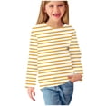 thumbnail image 2 of RXIRUCGD Chemises à Manches Longues pour Filles, Col Rond Mignon, Blouses Décontractées Élégantes, Jaune, Taille : 4 Ans, 2 of 6