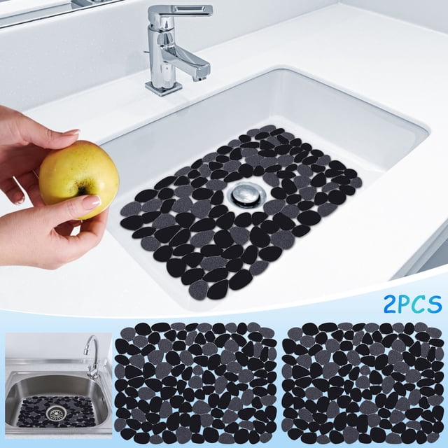 Dvkptbk Housse d'Évier 2 Pcs Tapis d'Évier de Cuisine Domestique Tapis d'Évier Multifonction Kitchen Essentials