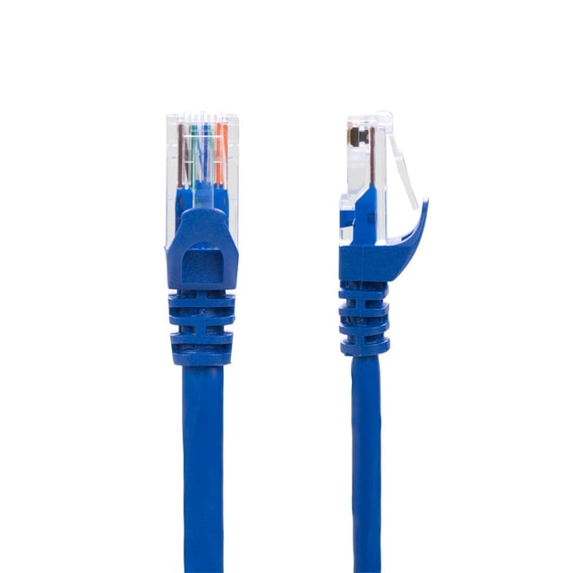 PrimeCables Câble Réseau Ethernet Cat5e de 75 Pi (350 MHz UTP 24 AWG) Bleu, avec 4 Paires Torsadées, Soulagement des Contraintes Moulé et Connecteurs Plaqués or. Idéal pour Connecter des Ordinateurs, Imprimantes, Routeurs et Autres Appareils Réseaux à la Maison Ou au Bureau.
