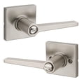 thumbnail image 1 of Weiser Safe Lock Rosette carrée Daylon Intimité Becs-de-cane en Nickel Satin, 1 of 4