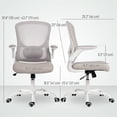 thumbnail image 3 of HOMCOM Ergonomic Office Chair, Mesh Desk Chair with Lumbar Support, Grey, 3 of 10