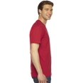 thumbnail image 2 of American Apparel T-Shirt Col en V en Jersey Fin, TTP, Rouge, 2 of 3