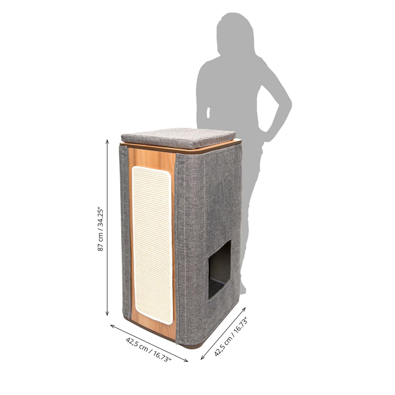 Catit Vesper Cubo Tower Cat Furniture, Stone