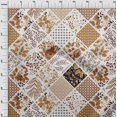 thumbnail image 4 of oneOone Polyester Spandex Brown Fabric Florals Craft Projects Decor Fabric Printed By The Yard 56 Inch Wide, 4 of 4