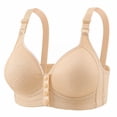 thumbnail image 2 of Women's Front Button Down Bra Pulls Breathable And Comfortable Retraction Breast Bra Bra Underwear, 2 of 3