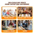 thumbnail image 2 of TOPRATED Large Splicing Electric Warming Tray (33x15 inch), Metal Foldable and Portable Heating Warmers Food Warming Mat for Kitchen,Parties, Buffet, Restaurant, Fam, 2 of 8