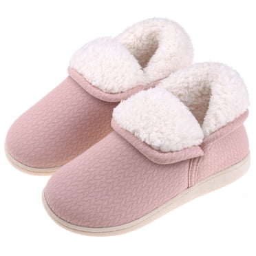 VONMAY Bottes Pantoufles Duveteuses pour Femmes Bottillons en Mousse Mémoire Chaussures de Maison Intérieur Extérieur