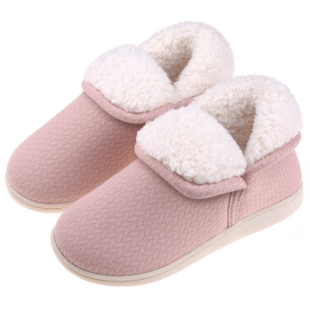 VONMAY Bottes Pantoufles Duveteuses pour Femmes Bottillons en Mousse Mémoire Chaussures de Maison Intérieur Extérieur