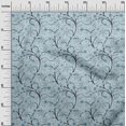 thumbnail image 3 of oneOone Tissu Flex Coton Bleu Moyen Floral Rétro Matériel de Robe Tissu Imprimé Tissu au Mètre 40 Pouces de Large, 3 of 5