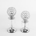 thumbnail image 4 of Wweixi Luxury Crystal Candle Holder Pillar Candlestick Ceremony Stand Decor Table Silver S 1Set, 4 of 6