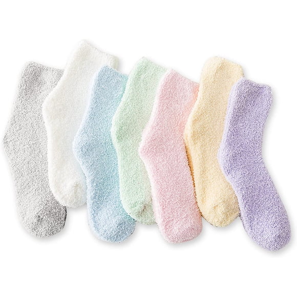 Women's Cozy Fluffy Socks Fuzzy Socks Plush Socks 5,6,7,8 Pairs