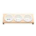 thumbnail image 1 of Stylish Elevated Ceramic Pet Bowl Set with Bamboo Stand for Indoor Cats and Small Dogs, 1 of 4