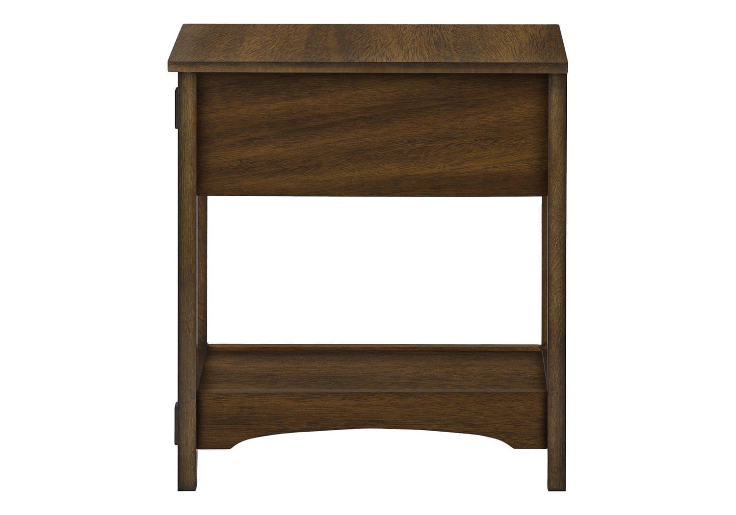 Monarch Specialties Table D'appoint, Bout, Table D'appoint, Table De Nuit, 2 Niveaux, Étroit, Tiroir De Rangement, Placage Brun, Transitionnel